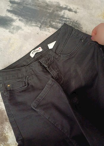 Koton Siyah Bel Detaylı Dar Kesim Kadın Kot Pantolon