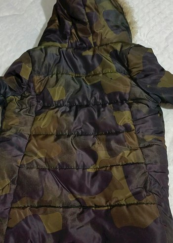 Kürk Detaylı Kamuflaj Erkek Çocuk Kaban - Görsel 2