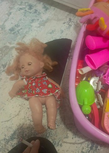 Pembe Renkli Çocuk Oyuncaklar kutusuyla beraber kapgı mevcut - Görsel 2