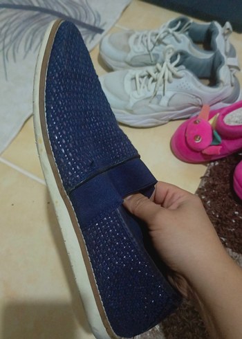 Erkek Mavi Parlak Cırt Cırtlı Espadril 41 no - Görsel 6