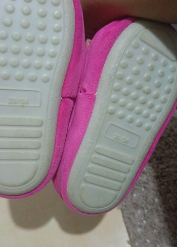 Kız Çocuk Pembe Sıcak Ev Terliği Velcro - Görsel 3