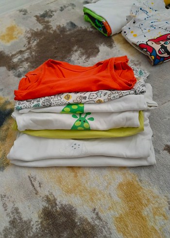 Beyaz Baskılı Bebek Atlet 7 adet - Görsel 2