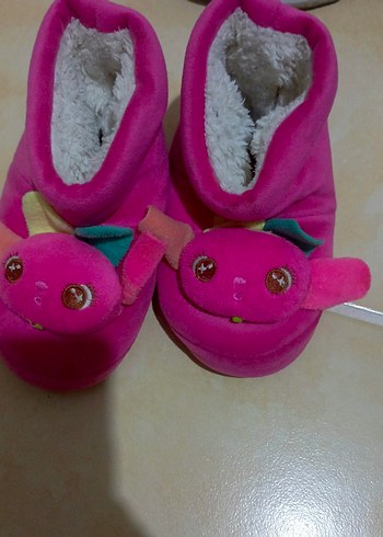 Kızlar için Beyaz Nakışlı Sıcak Ev Terliği - Görsel 5