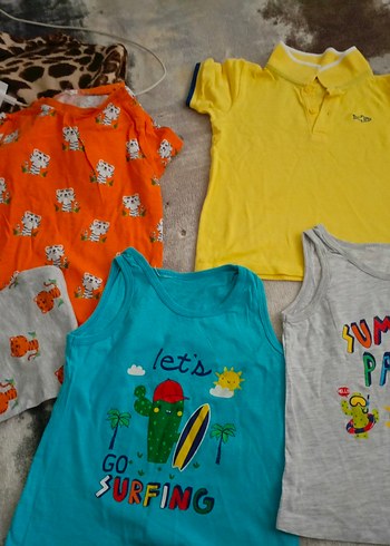 Sarı Baskılı Çocuk Atlet - Görsel 4