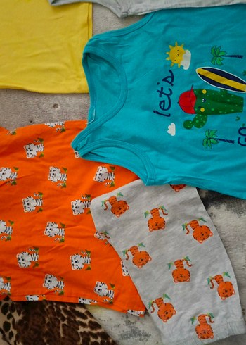 Sarı Baskılı Çocuk Atlet - Görsel 6