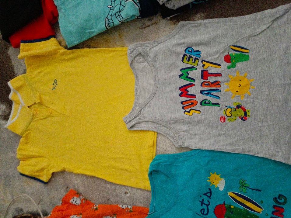 Sarı Baskılı Çocuk Atlet - Görsel 5