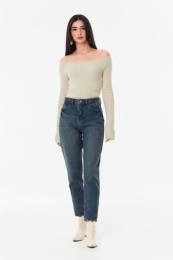 Siyah Mom Jean