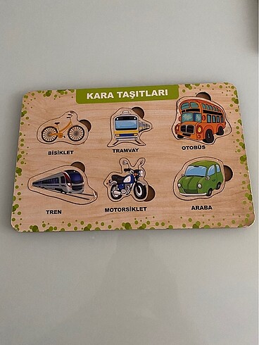 Ahşap Yapboz Kara Taşıtları