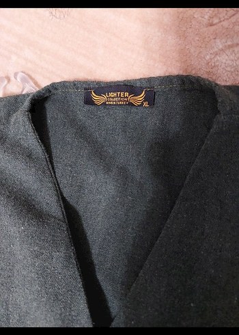 Düğmeli Gri Midi Elbise - Görsel 2