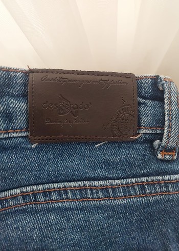 Kadın Mavi Parlak Denim Midi Jean - Görsel 3