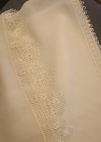 İğne oyası Gül Desenli Geleneksel El İşi Mevlüt Örtüsü - Görsel 6