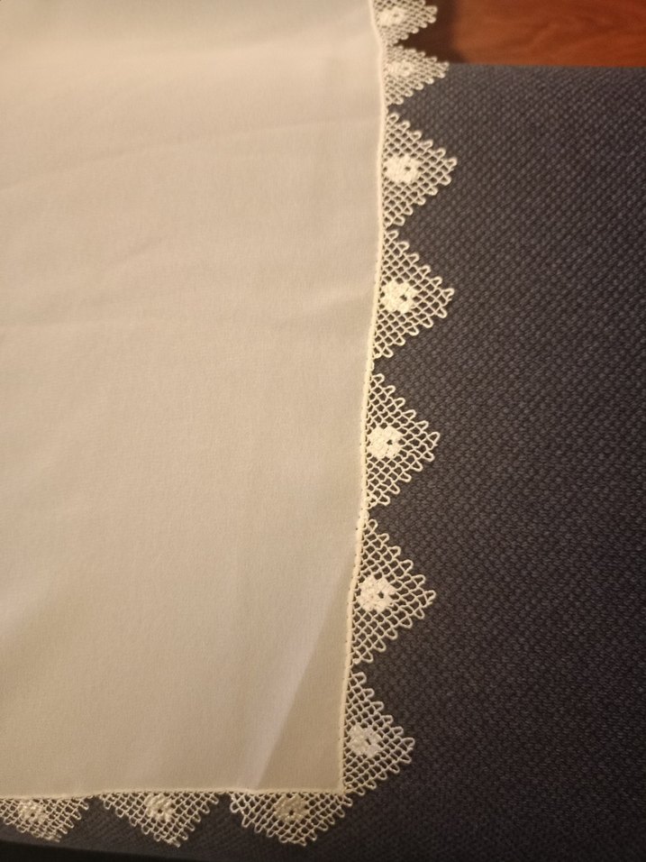 İğne oyası Gül Desenli Geleneksel El İşi Mevlüt Örtüsü - Görsel 4