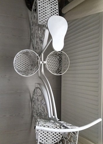 ferforje çiçek saksılık - Görsel 5