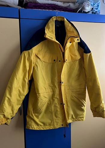 Diğer Sarı Düğmeli Erkek Street Wear Mont