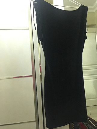 Siyah kadife mini slim elbise