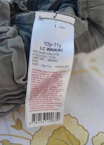 10 Yaş Beden 10-11 yaş 140-146 cm çocuk pantolon