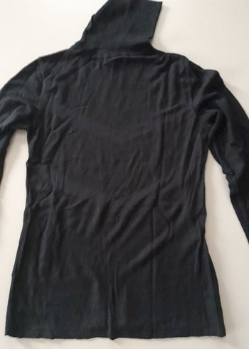 m Beden siyah Renk Siyah Balıkçı Yaka Kadın Sweatshirt