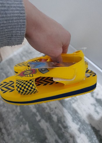 Sarı Baskılı Erkek Çocuk Sandalet - Görsel 3