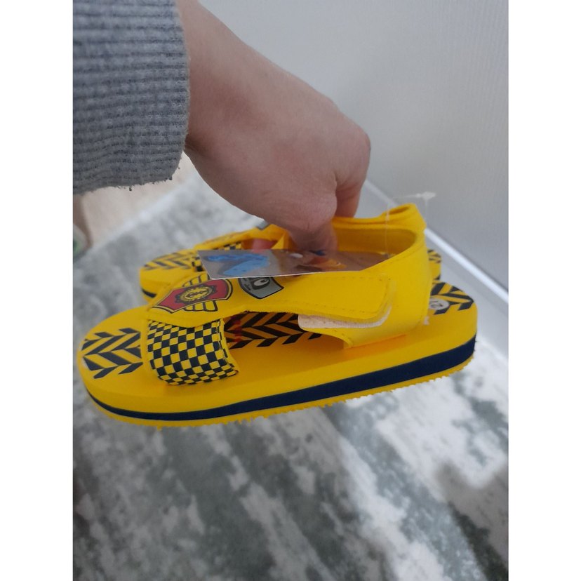 Sarı Baskılı Erkek Çocuk Sandalet - Görsel 3