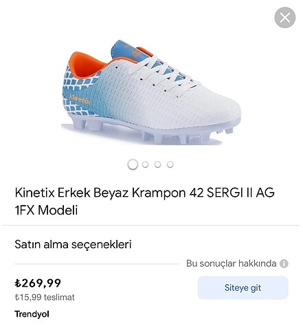 Beyaz krampon - 38 no