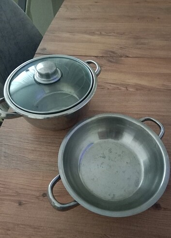  Beden gri Renk İki adet 20 cm tencere