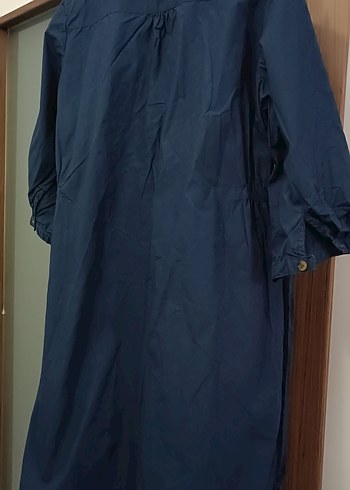 Lacivert Kemerli Uzun Günlük Kadın Hamile Elbisi - Görsel 5