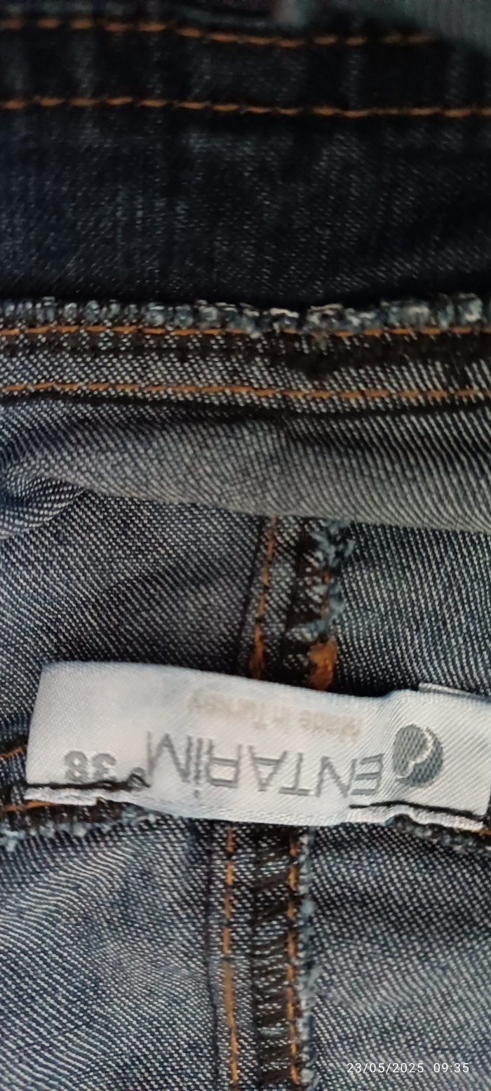 Lacivert Hamile Denim Tulum - Görsel 4