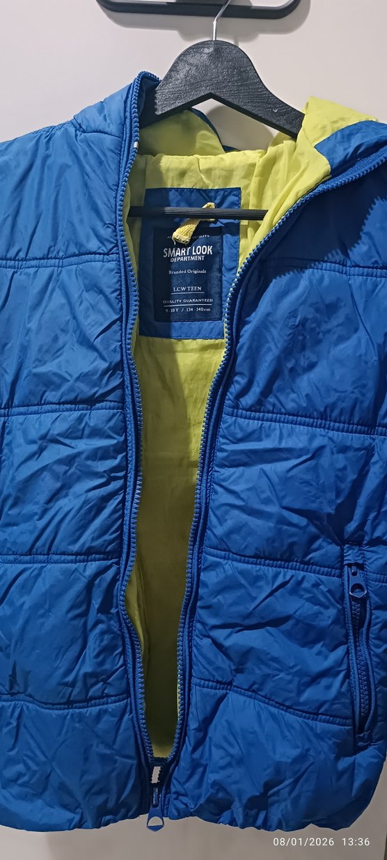 Erkek Çocuk Mavi Fermuarlı Mont - Görsel 3