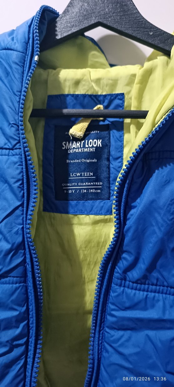 Erkek Çocuk Mavi Fermuarlı Mont - Görsel 4