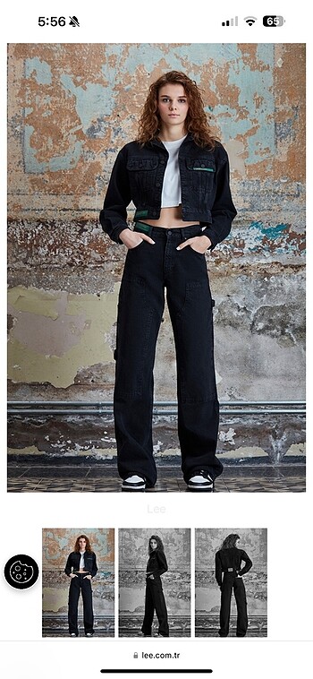 Lee x Soontobeannounced Jean kargo pantolon