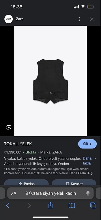 Zara Zara yelek