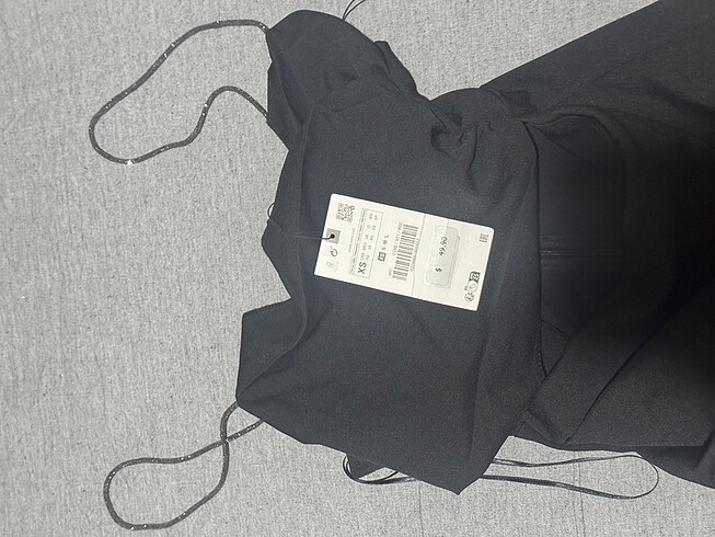 xs Beden Zara siyah mini elbise