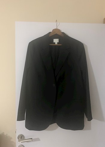 Kadın Siyah Keten Blazer Ceket