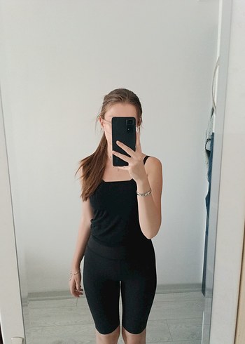Penti Siyah Yüksek Bel Kadın Spor Şortu