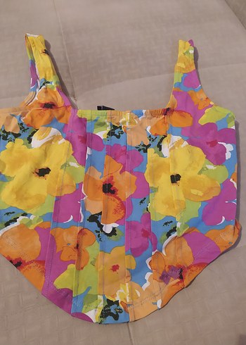 Çiçek Desenli Pop Art Büstiyer - Görsel 8