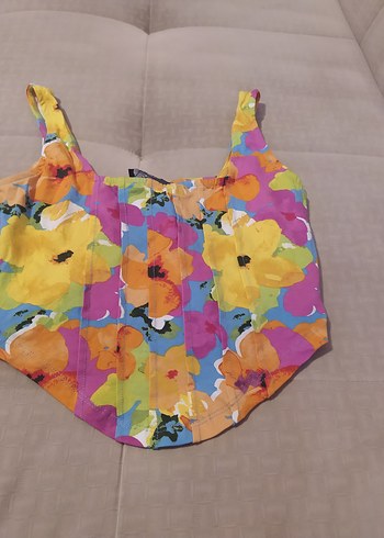 Çiçek Desenli Pop Art Büstiyer - Görsel 2