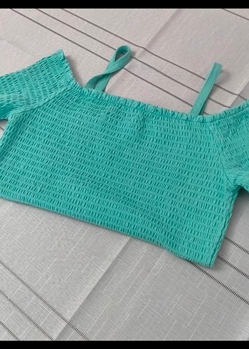 Koton kız çocuk turkuaz bluz - Görsel 5