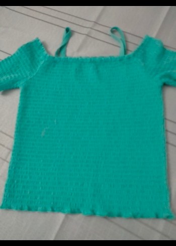 Koton kız çocuk turkuaz bluz - Görsel 4