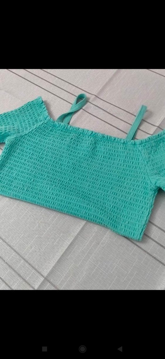 Koton kız çocuk turkuaz bluz - Görsel 5