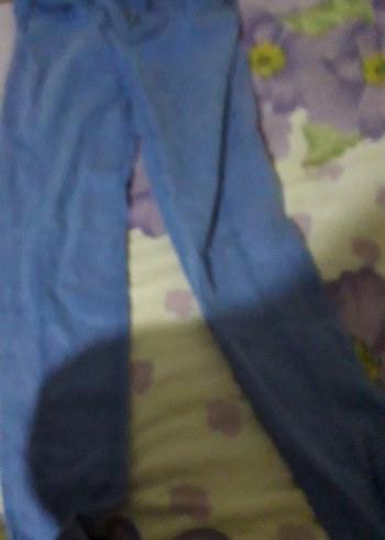 Abercrombie & Fitch Gri Bağcıklı Mavi Kadın Denim Pantolon