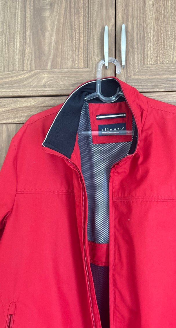 Kırmızı Fermuarlı Erkek Ceket - Görsel 3