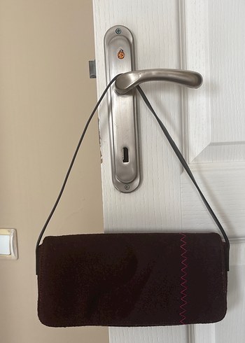 Koyu kahverengi keçe kumaş  Kadın Çanta - Görsel 2