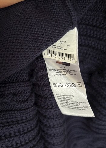 Lacivert Örgü Yakalı triko elbise - Görsel 5