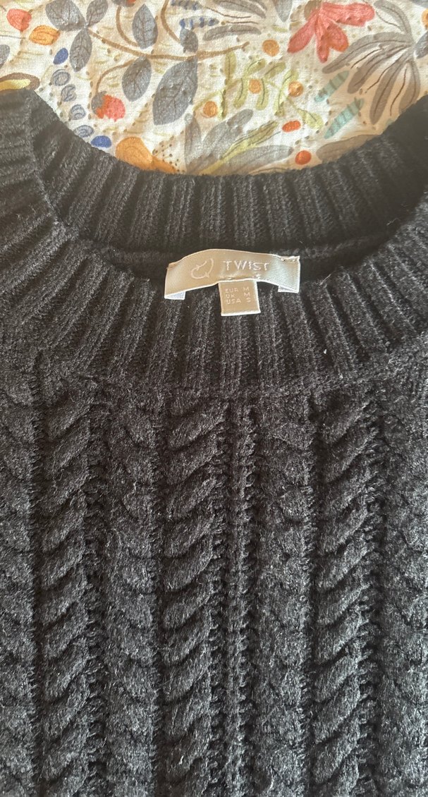 Siyah Örgü Kadın Uzun Kollu Kazak - Görsel 3