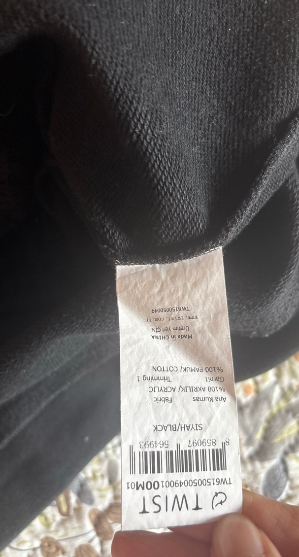 Siyah Örgü Kadın Uzun Kollu Kazak - Görsel 4