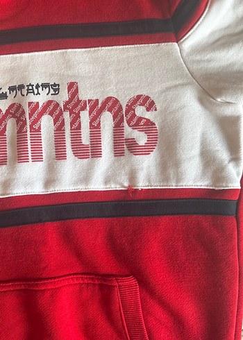 Kırmızı Kapüşonlu Kadın Sweatshirt - Görsel 3