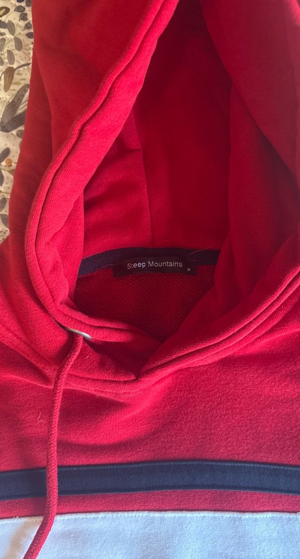 Kırmızı Kapüşonlu Kadın Sweatshirt - Görsel 2