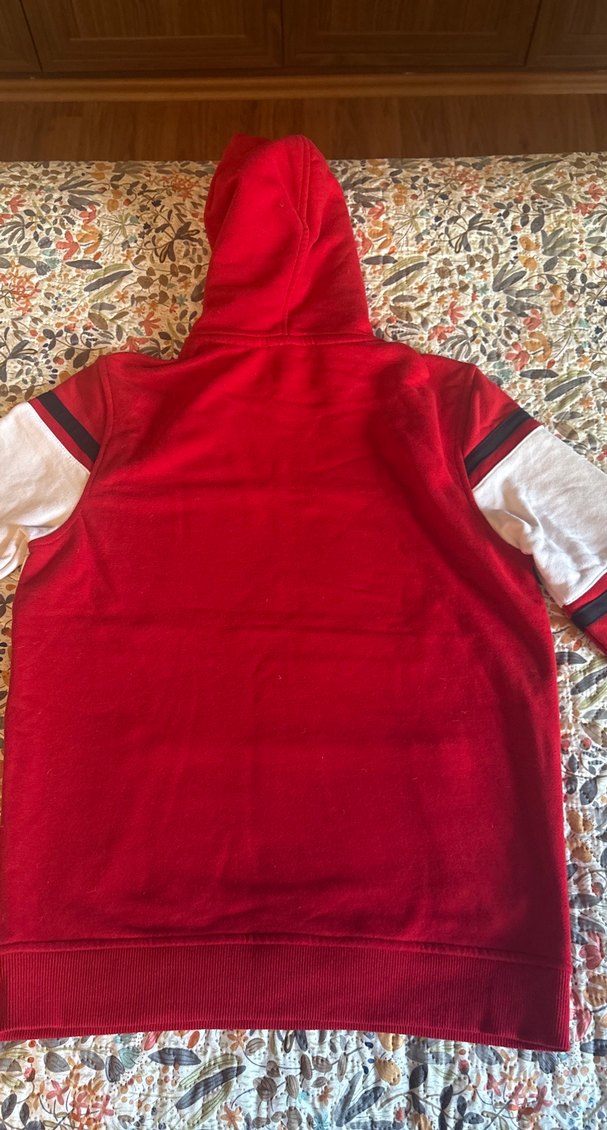 Kırmızı Kapüşonlu Kadın Sweatshirt - Görsel 4