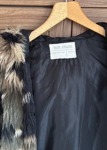 Kahverengi siyah Desenli Midi Suni Kürk Ceket - Görsel 5