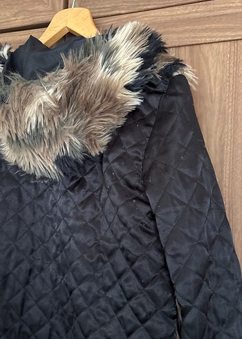 Kahverengi siyah Desenli Midi Suni Kürk Ceket - Görsel 4